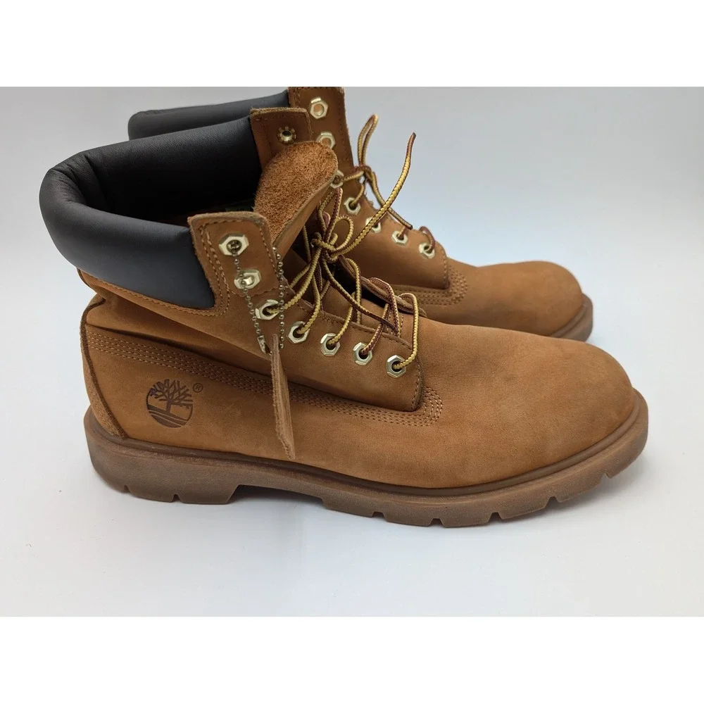 Timberland Boots Mens 10 Wheat 6-Inch Premium 18094 Waterproof Nubuck Workwear